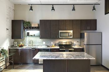 Glass tile backsplash
